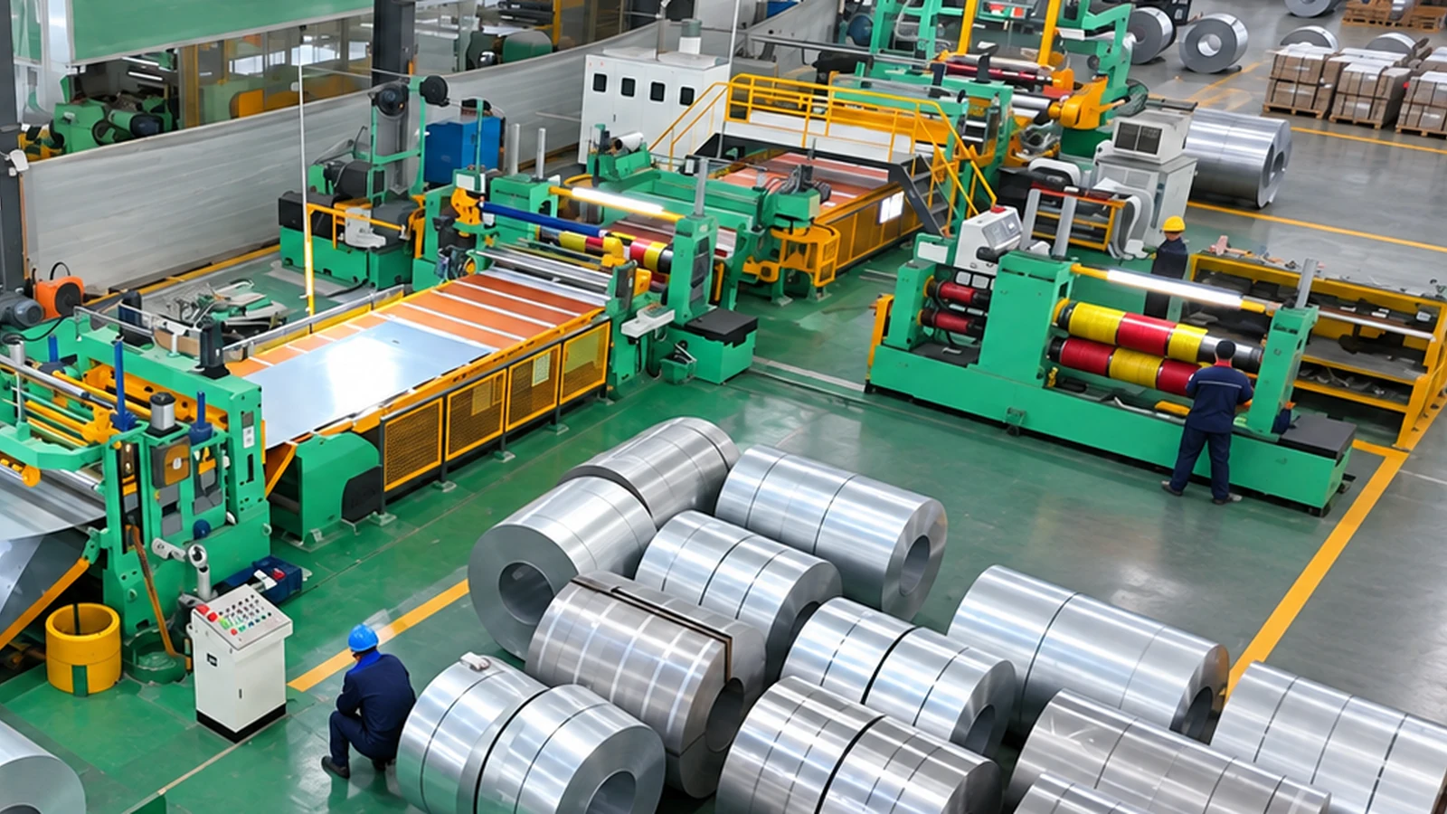 Area penggulungan aluminium dan koil strip jadi