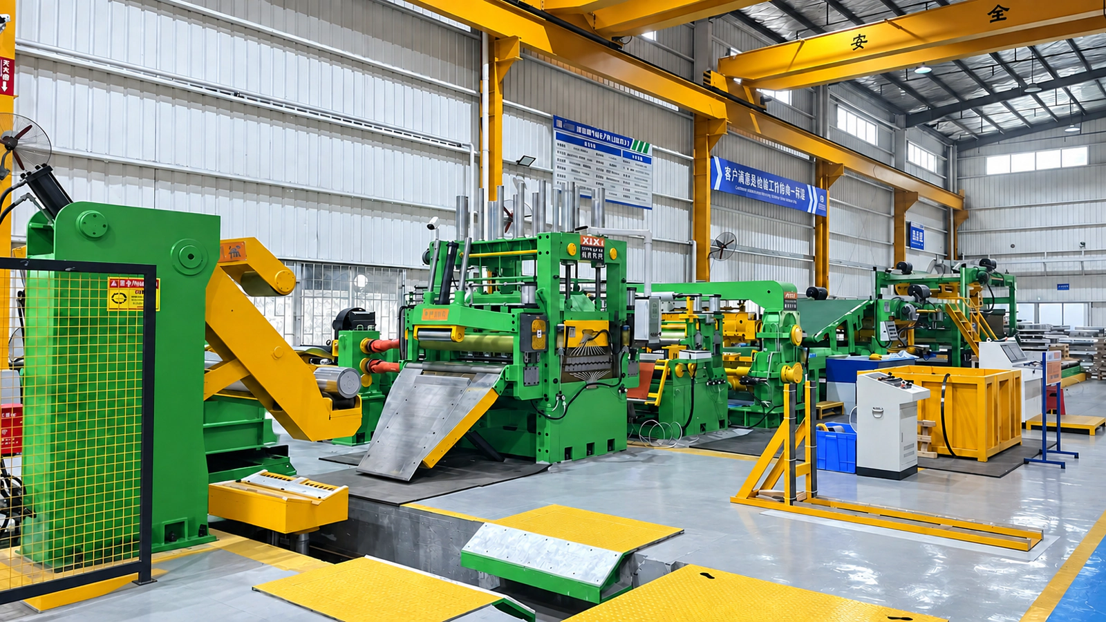 Peralatan masuk dan bagian perataan presisi lini cut to length