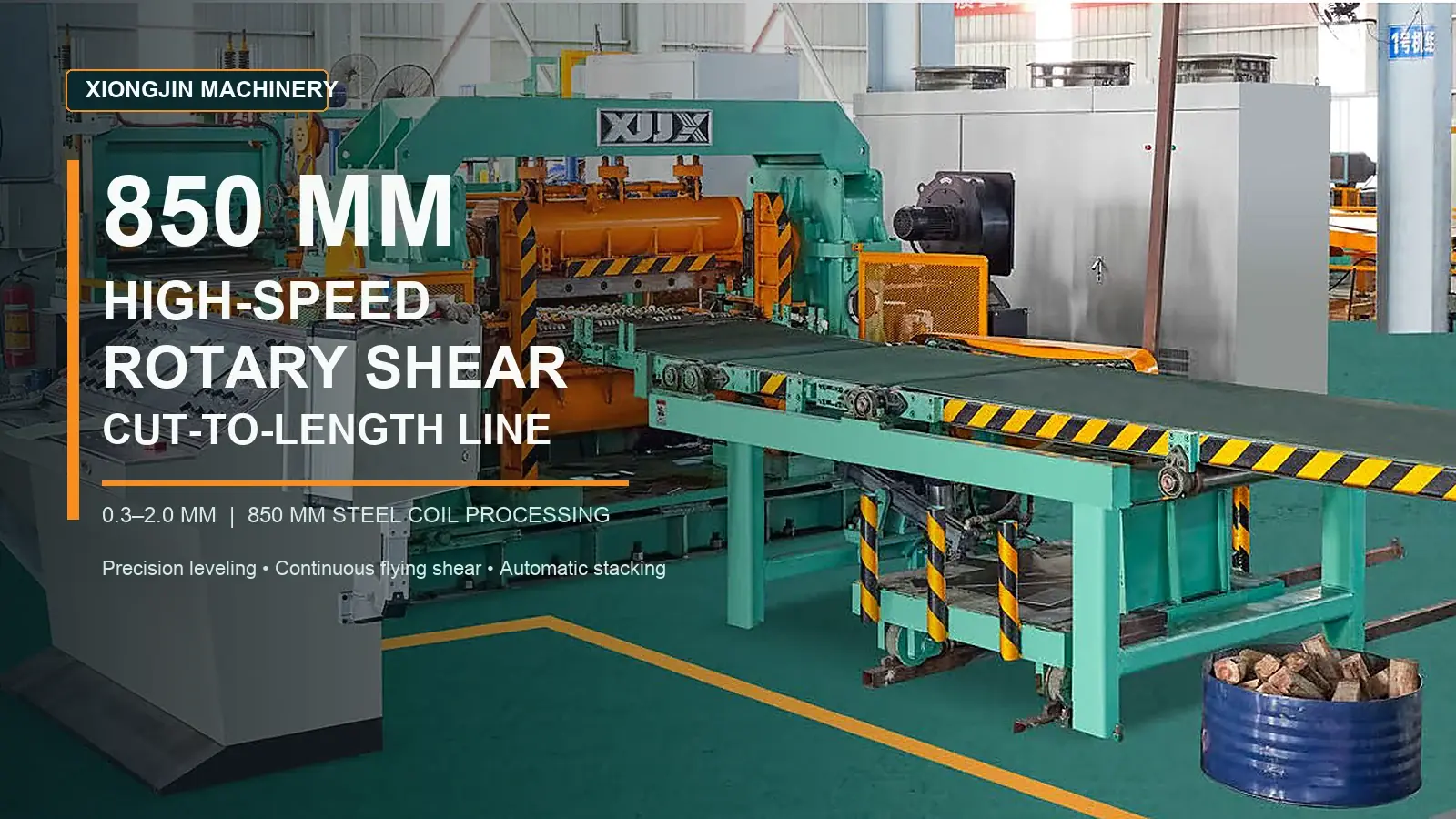 Cut to length line 850 kecepatan tinggi — foto asli XIONGJIN