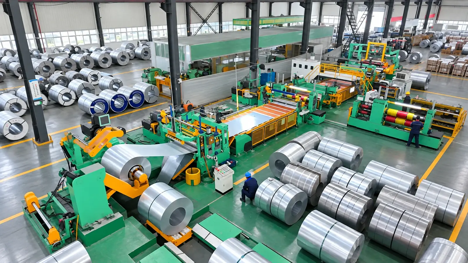 Mesin Slitting Aluminium 1650 Double Head — foto asli XIONGJIN